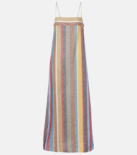 Robe longue Laura rayée en lin - Staud - Modalova