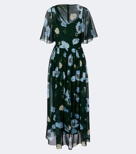 Erdem Robe midi en soie à fleurs - Erdem - Modalova