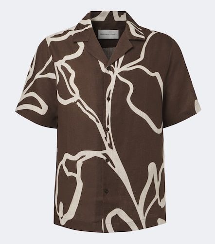 Chemise de bowling en lin à imprimé - Frescobol Carioca - Modalova