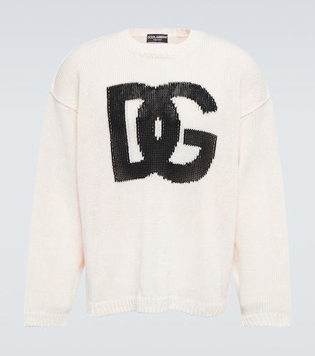 Pull en intarsia de lin - Dolce&Gabbana - Modalova