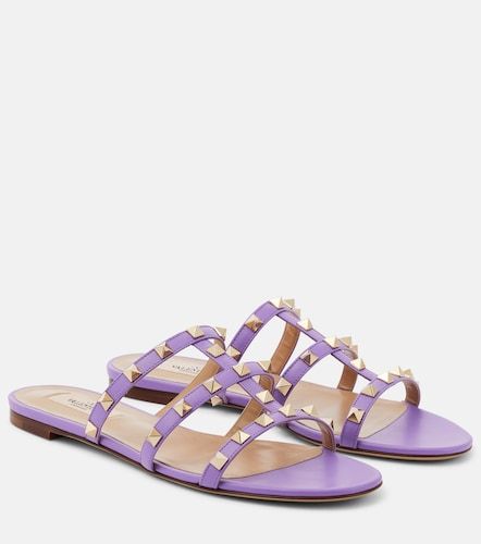Mules Rockstud en cuir - Valentino Garavani - Modalova