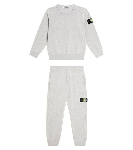 Sweat-shirt et pantalon Compass en coton - Stone Island Junior - Modalova