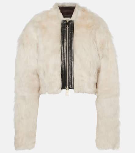 Veste raccourcie en shearling et cuir - Khaite - Modalova