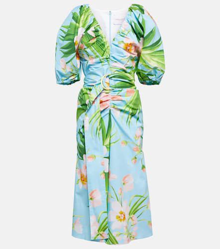 Robe midi imprimée en coton mélangé - Carolina Herrera - Modalova