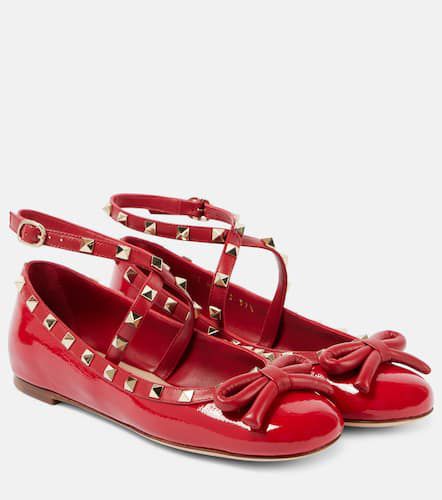 Ballerines Rockstud en cuir - Valentino Garavani - Modalova