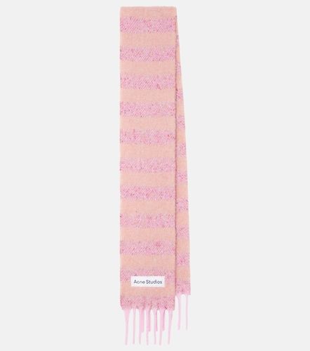 Écharpe en laine mélangée à rayures - Acne Studios - Modalova