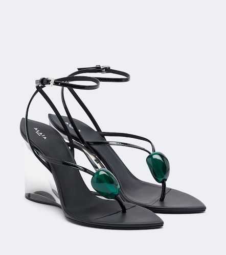 Alaïa Sandales compensées Invisible en cuir - Alaia - Modalova