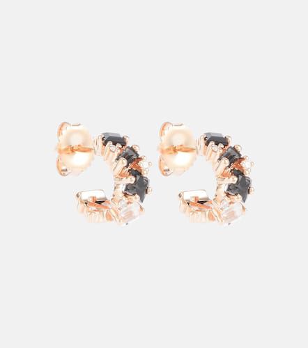 Boucles d’oreilles en or rose 14 ct, pierres précieuses et diamants - Suzanne Kalan - Modalova