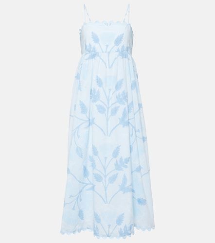 Robe midi en coton à imprimé floral - Juliet Dunn - Modalova