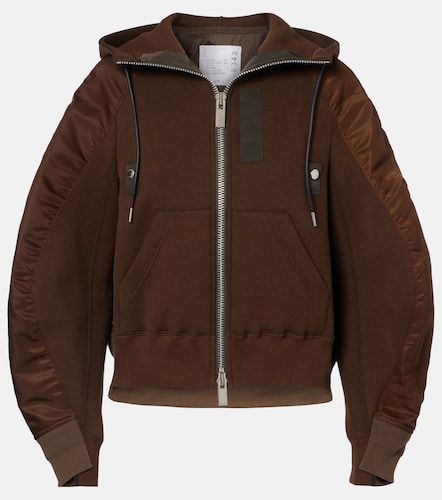 Sweat à capuche en coton mélangé - Sacai - Modalova