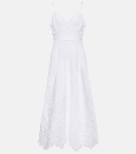 Robe midi brodée en coton mélangé - Dolce&Gabbana - Modalova