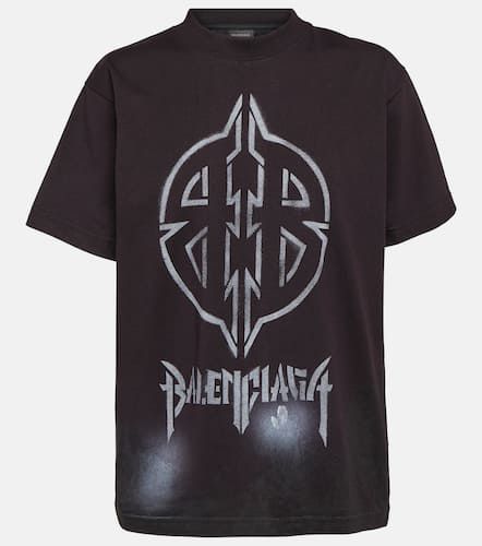 T-shirt Metal BB oversize en coton - Balenciaga - Modalova
