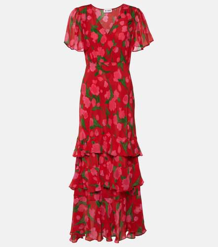 Robe longue Gilly en soie à fleurs - Rixo - Modalova