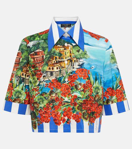 Chemise raccourcie Portofino imprimée en coton - Dolce&Gabbana - Modalova