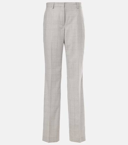 Pantalon droit en laine à carreaux - Dries Van Noten - Modalova