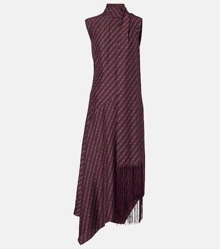 Robe midi asymtrique en soie - Acne Studios - Modalova