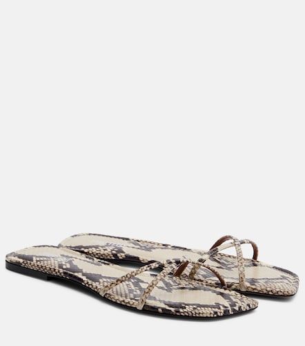 Mules Biarritz en cuir façon serpent - Paris Texas - Modalova