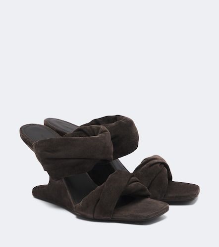 Mules compensées Cantilever en daim - Rick Owens - Modalova