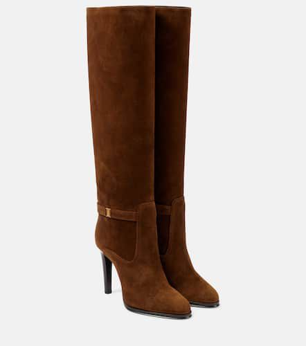 Bottes Diane 100 en daim - Saint Laurent - Modalova