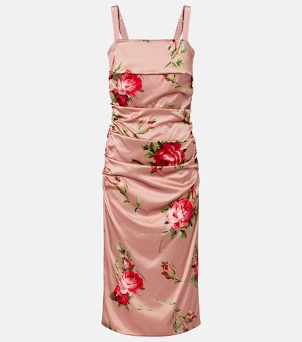 Dolce&Gabbana Robe midi à fleurs - Dolce&Gabbana - Modalova
