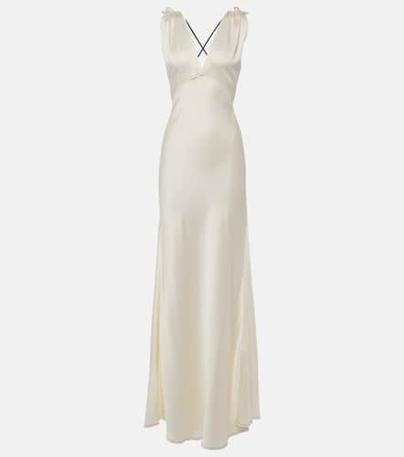 Robe longue en crêpe de satin - Victoria Beckham - Modalova