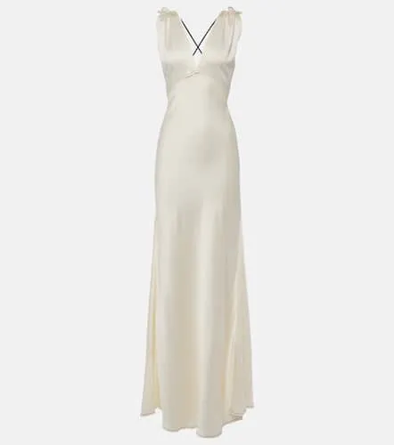 Robe longue en crêpe de satin - Victoria Beckham - Modalova