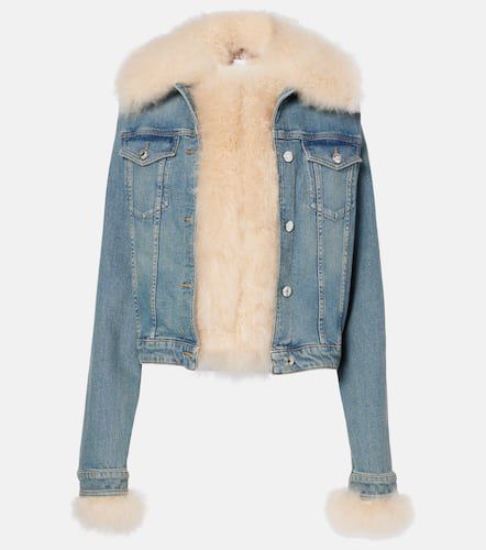 Veste en jean et shearling - Blumarine - Modalova