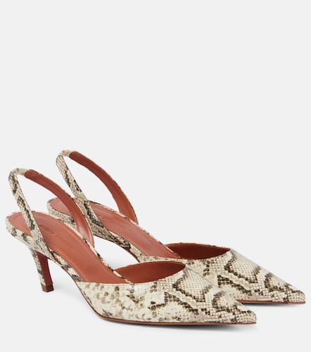 Escarpins slingback Sofia en cuir emboss - Amina Muaddi - Modalova