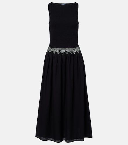 Robe midi en coton brodée - Polo Ralph Lauren - Modalova