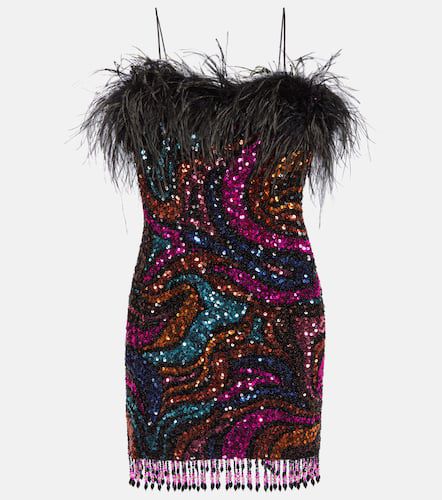 Robe Kiki à sequins et plumes - Rebecca Vallance - Modalova