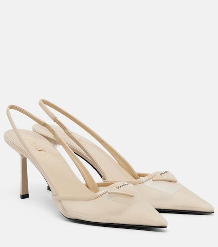 Escarpins slingback à finitions en cuir - Prada - Modalova