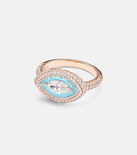 Bague Marquise Eye en or rose 18 ct et diamants - Kamyen - Modalova