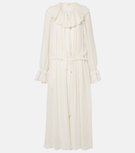 Chloé Robe longue en crêpe de soie mélangée - Chloe - Modalova