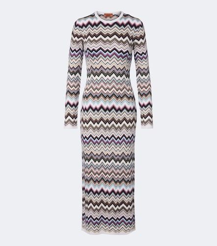 Robe midi Zigzag en laine mélangée - Missoni - Modalova