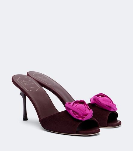 Mules Epine Rose en daim - Roger Vivier - Modalova