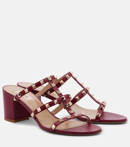 Mules Rockstud en cuir - Valentino Garavani - Modalova
