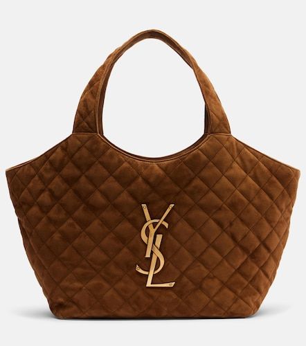 Cabas Icare Medium en daim matelassé - Saint Laurent - Modalova