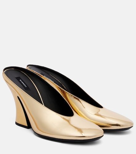 Mules Sculpted 95 en cuir métallisé - Givenchy - Modalova
