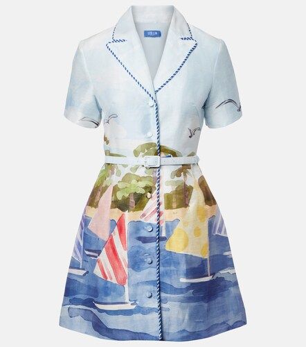 Robe Brigitte en toile de lin mélangé - Leo Lin - Modalova