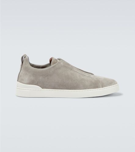 Zegna Baskets Triple Stitch en daim - Zegna - Modalova
