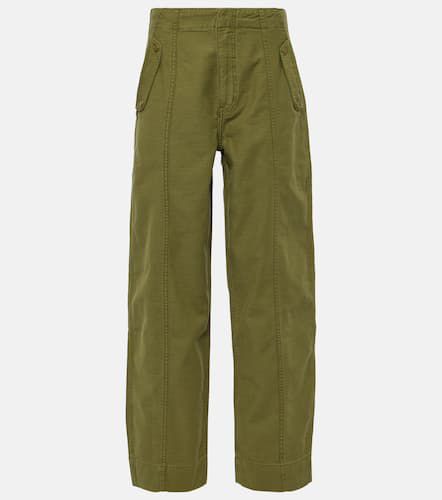 Pantalon ample en coton à taille haute - Frame - Modalova