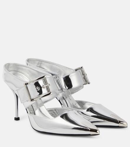 Mules Punk en cuir métallisé - Alexander McQueen - Modalova