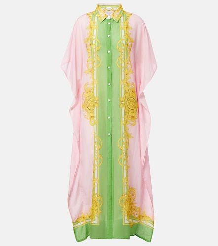 Cafetan imprimé en coton et soie - Versace - Modalova