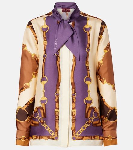 Gucci Blouse imprimée en soie - Gucci - Modalova
