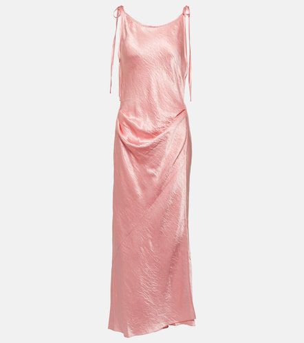 Robe midi portefeuille en satin - Acne Studios - Modalova