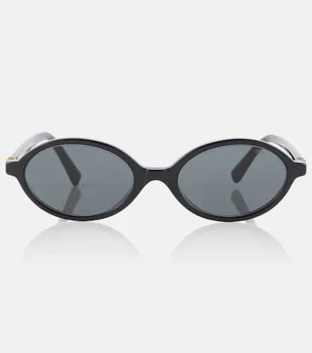 Lunettes de soleil rondes à logo - Miu Miu - Modalova