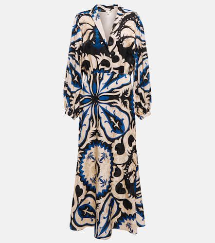 Robe midi Blurred Reality en jacquard - Johanna Ortiz - Modalova