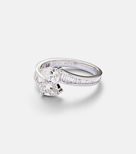 Bague Saturn en or blanc 18 ct et diamants - Anita Ko - Modalova