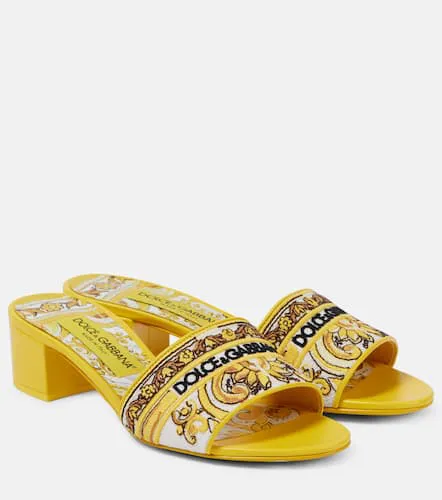 Mules Majolica brodées - Dolce&Gabbana - Modalova