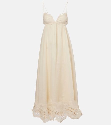 Robe longue Coco brodée en ramie - Zimmermann - Modalova